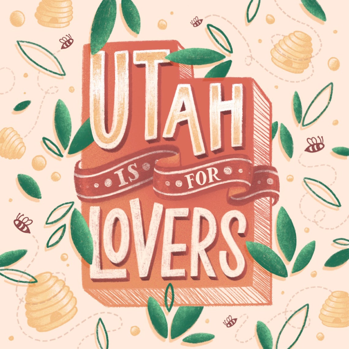 Utah Is For Lovers Print Etsy