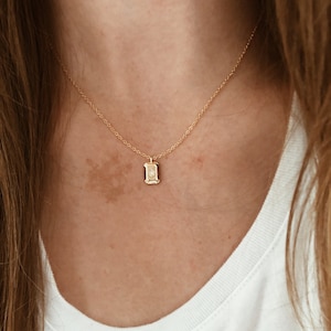 Gold Star Pendant Necklace in 14/20 Gold Fill and a Micro Pave CZ
