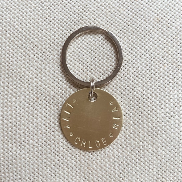 CUSTOM Stamped Keychain Disk