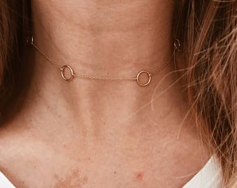 Multi-Ring Choker in 14/20 Gold Fill