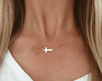 Cross Necklace in 14/20 Gold-fill or Sterling Silver