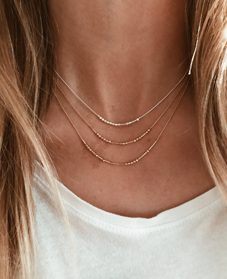 CUSTOM Morse Code Necklace in 14k Gold Fill, 14k Rose Gold Fill or Sterling Silver - Water Proof - Daily Wear Approved image 2