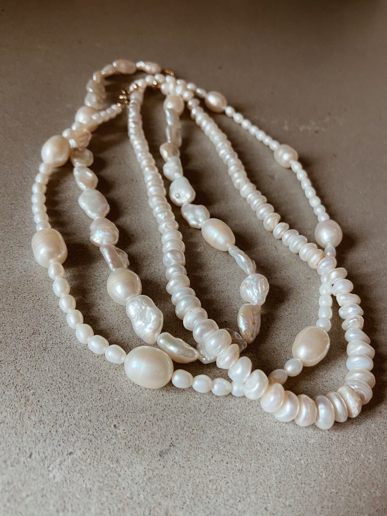 Button Freshwater Pearl Necklace image 8