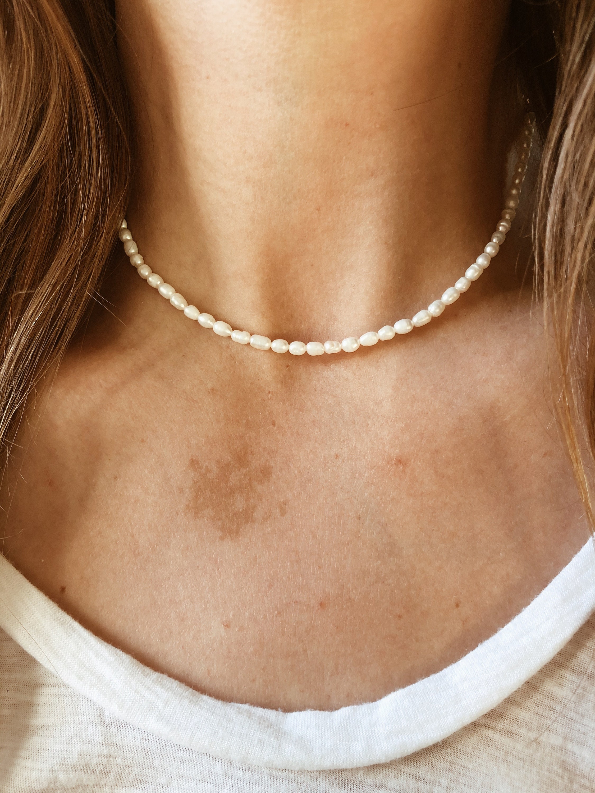 Freshwater Rice Pearl Necklace