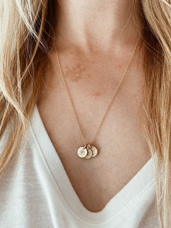 Flower clearance stamped necklace