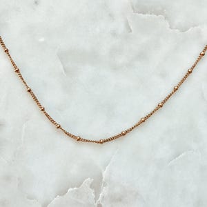 Gold Beaded Choker in 14/20 Gold-Fill // Satellite Chain image 5