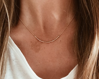 CUSTOM Morse Code Necklace in 14/20 Gold-fill, 14/20 Rose Gold-fill or Sterling Silver