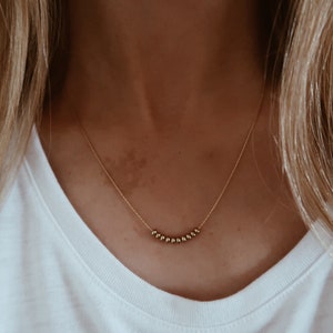 Oval Beaded Necklace in 14/20 Gold Fill