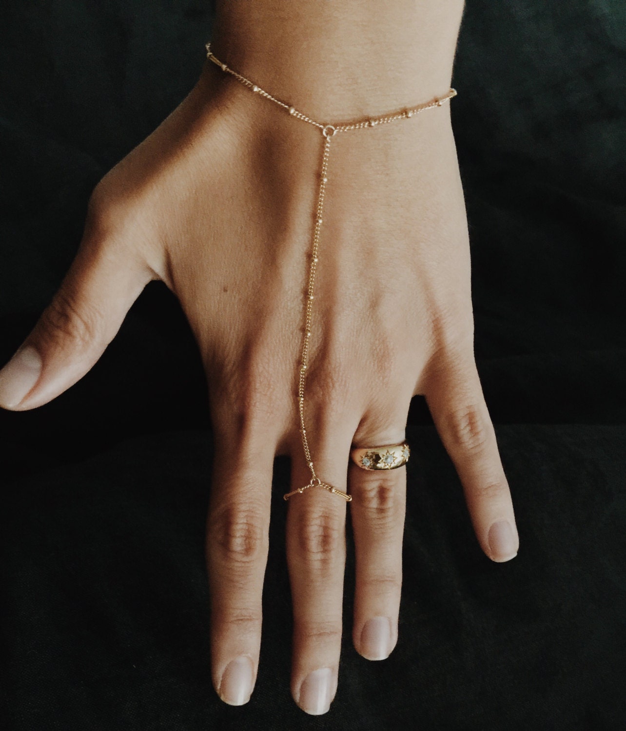 Steampunk Finger Chain Bracelet - Gothic Hand Jewellery – Curious Things