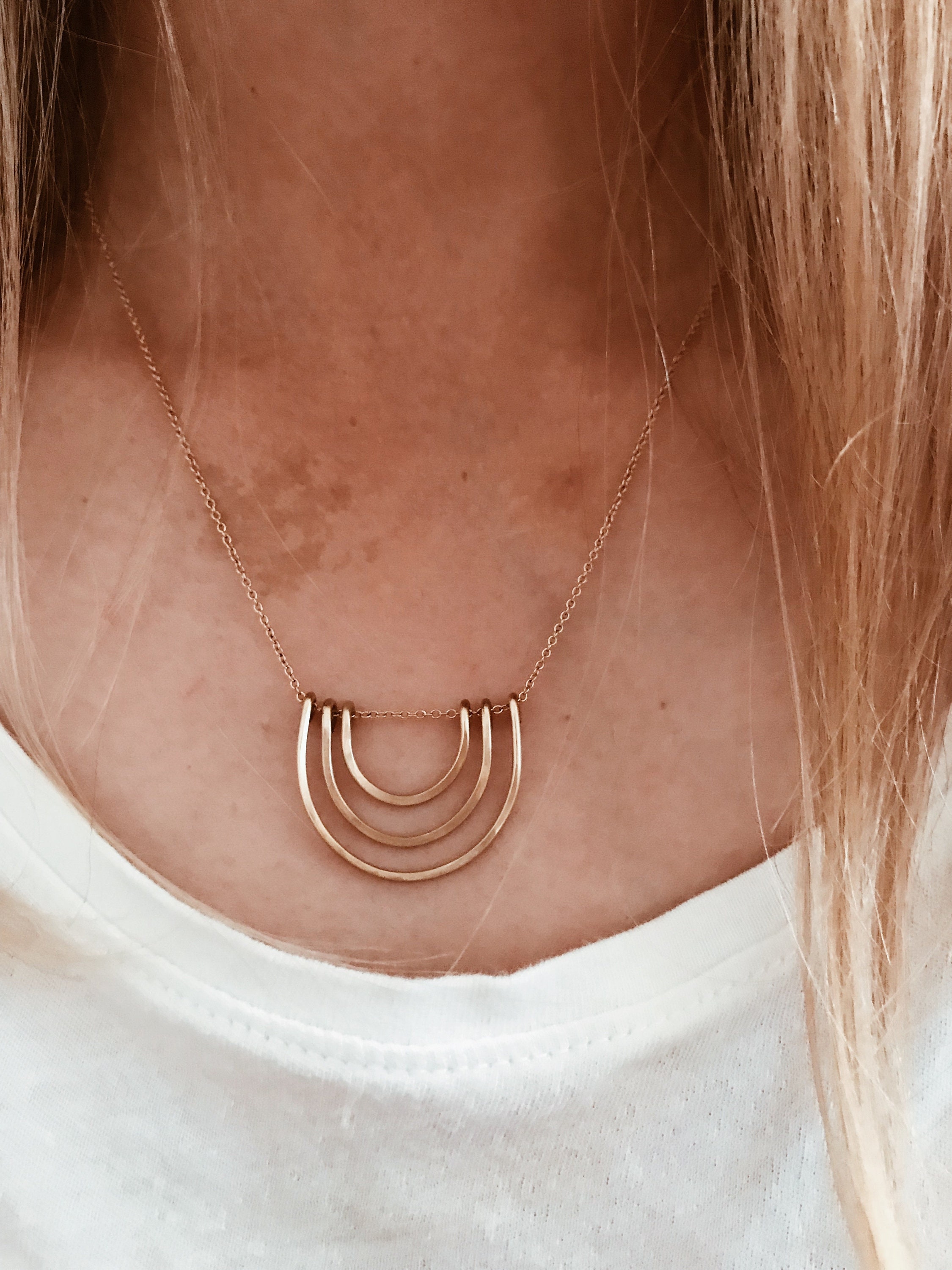 Rainbow Arch Necklace in 14k Gold Fill