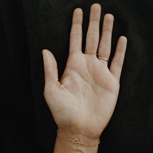 Beaded Hand Chain / Ring Bracelet in 14/20 Gold-fill image 3