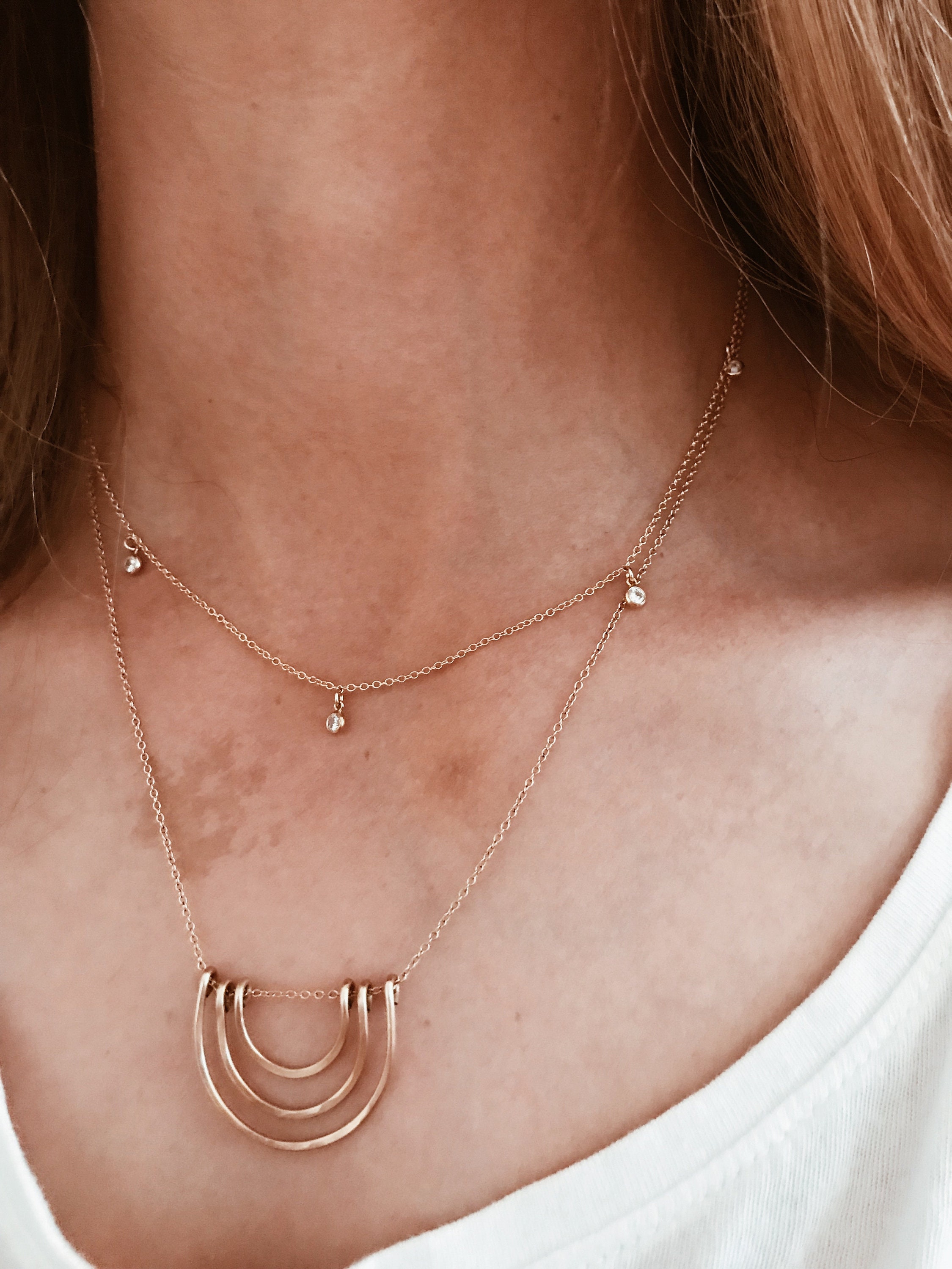 Rainbow Arch Necklace in 14k Gold Fill