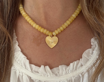 Custom Charm Gemstone Necklace made with either 14k Gold or White Gold Fill, or .925 Sterling Silver
