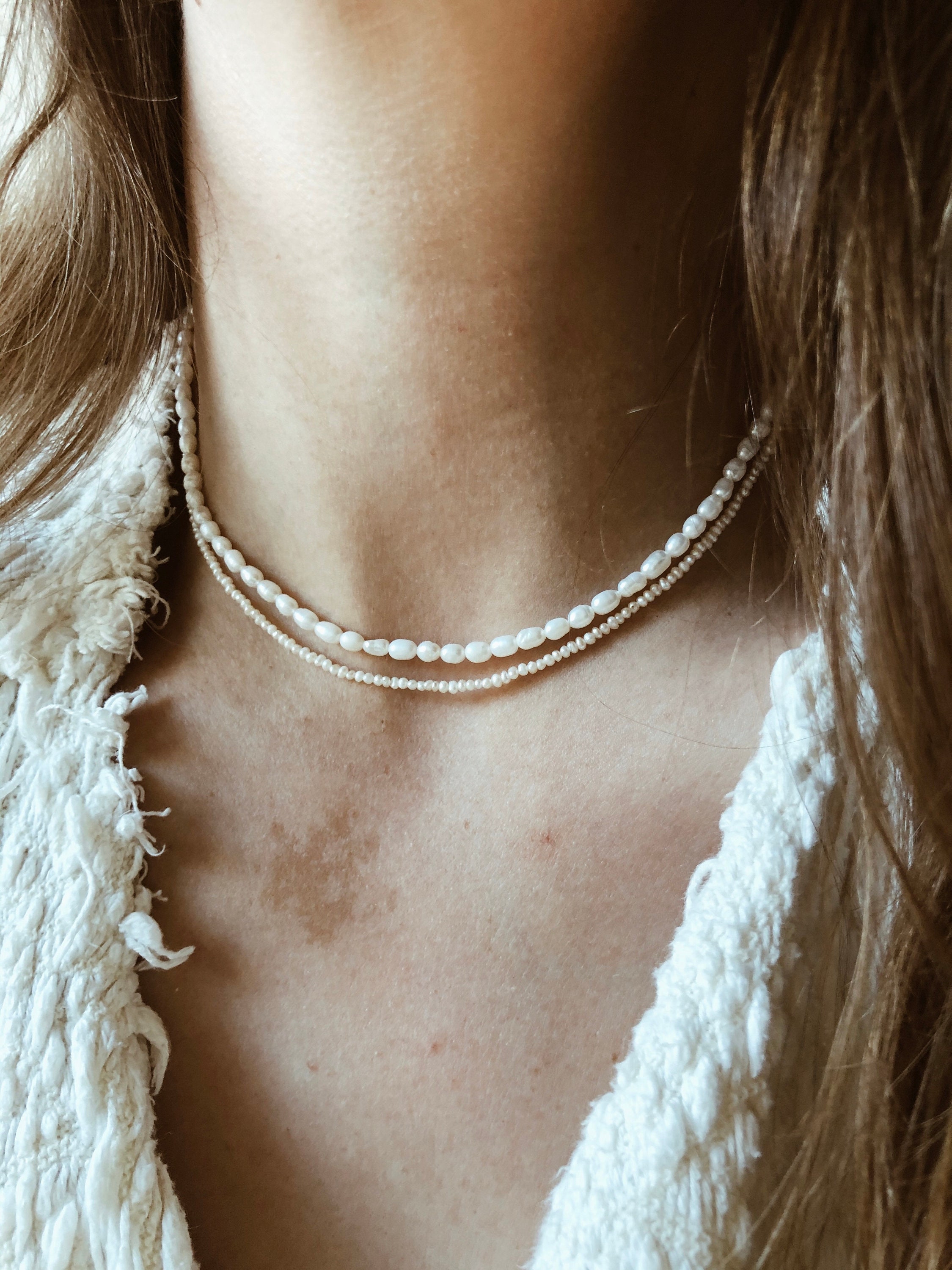 Freshwater Rice Pearl Necklace