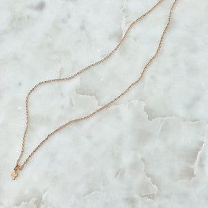 Tiny Cross Necklace in 14/20 Gold-fill, 14/20 Rose Gold-fill or .925 Sterling Silver 14, 15, 16, 17, 18, 19 or 20 Chain image 4