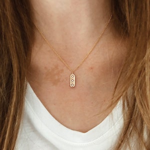 Gold Triple Star Pendant Necklace in 14/20 Gold Fill