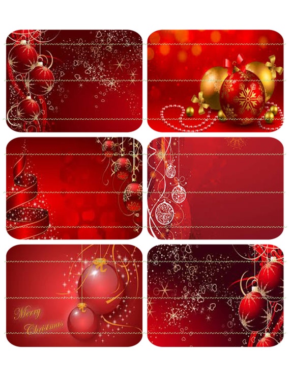 20 X etiquetas de regalo de Navidad largo Lujo Regalo De Navidad Etiquetas De Navidad Cinta De Lujo