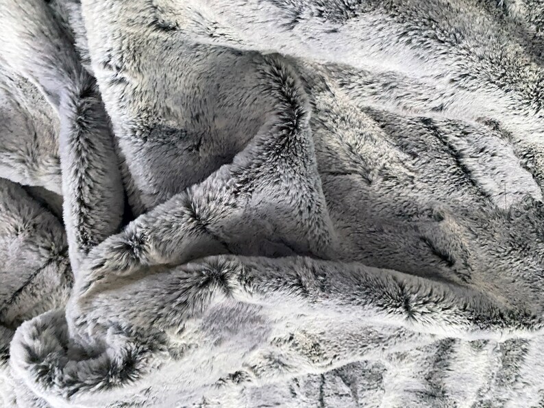 Luxe Cuddle Silver Fox Minky Fabric sold by the yard Etsy