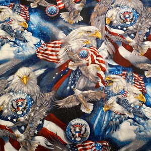 24 Panel Americana AWUD-18411-202 Cotton Woven Fabrics Robert Kaufman Fabrics Patriots