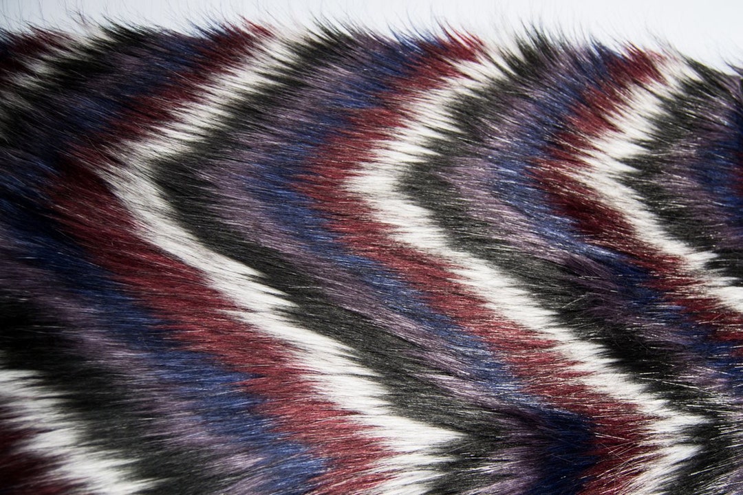 Gradient Pattern Fur Gradient Wine Red/grey Faux Fur Fabric - by the Yard - Etsy