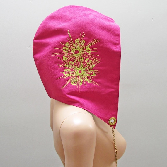 Oversized Hood HOT PINK With Chain Accent and Embroidered  display picture 3