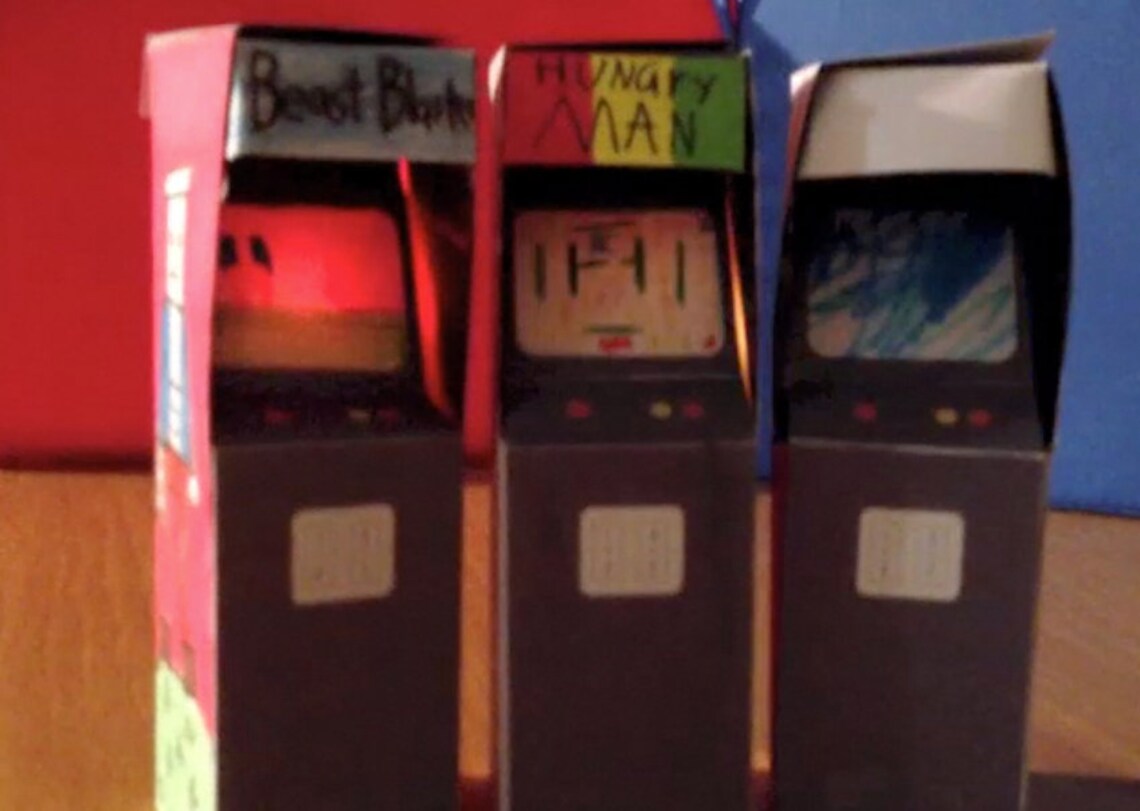 Arcade Machine PAPERCRAFT DIY Teamplate PDF - Etsy