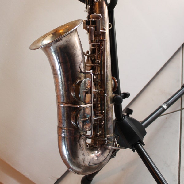 Beautiful DOLNET Lefevre & Pigis Alto Saxophone Sax Very Old 1920s 1930s Henri Dolnet Paris Julius Rudolph Instruments Gotha Historical