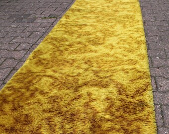 60er 70er jahre desso schurwolle teppich lufer sunburst flames design pop art wool space age abstrakt - Teppich Gelb Braun 60er 70er jahre desso schurwolle teppich lufer sunburst flames design pop art wool space age abstrakt - Teppich Gelb Braun