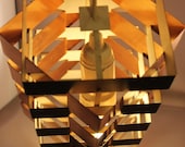 Awesome 60s Hanging Lamp Light Space Age Denmark Geometric Stacked Star Shape Design by E.S.Horn Pendant Danish 1960s Mid Century 70s