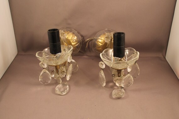 2 X Alte Wandlampe Wandleuchte Glas Zierlampen Paar Light Etsy