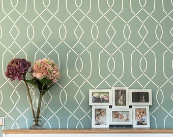 Moorish Trellis Wall Stencil 2-Pack, Moroccan Wall Stencils for Painting, Stencilit (17"x32")