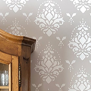 Flower Garden wall stencil XL 24&quot; x 32.3&quot; stencil, Moroccan stencil, Victorian wall stencils, Damask wall stencil, Stencilit