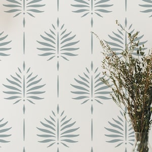 Fern Wall stencils, 2-Pack of 17&quot; x 22.5&quot; Stencil, Scandinavian Wall stencils for painting large pattern, Boho stencil, Modern