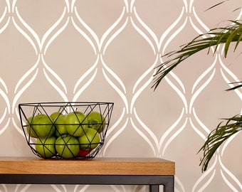 Twist Lattice Large Wall stencil- 2-Pack - Trellis stencil for DIY, Moroccan Stencil and stencils for walls, Geometric stencil-Wall stencils