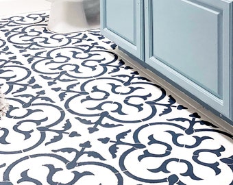 Scandinavian Geometric Floor Painting Stencil (12" Tile)
