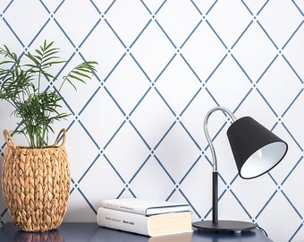 Trellis Light Wall Stencil XL, Geometric Lattice Pattern, Stencilit (Single, 21"x34.5")