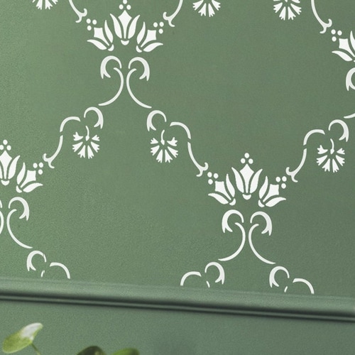 Scandinavian Damask Wall Stencil for Painting Stencil for Etsy