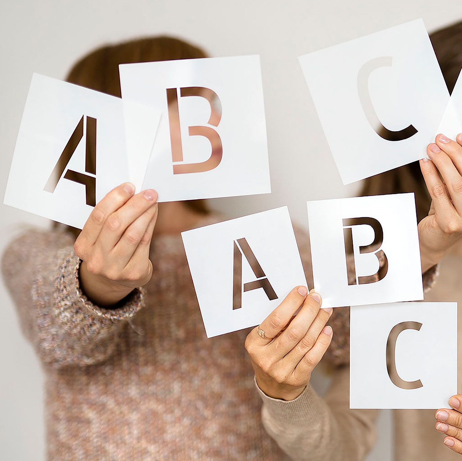 Alphabet Letter Stencils 30 Pcs Plastic Stencils for - Etsy