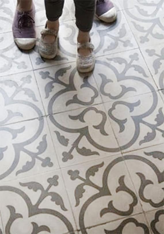 Scandi Tile Stencil Floor Moroccan For Image 0