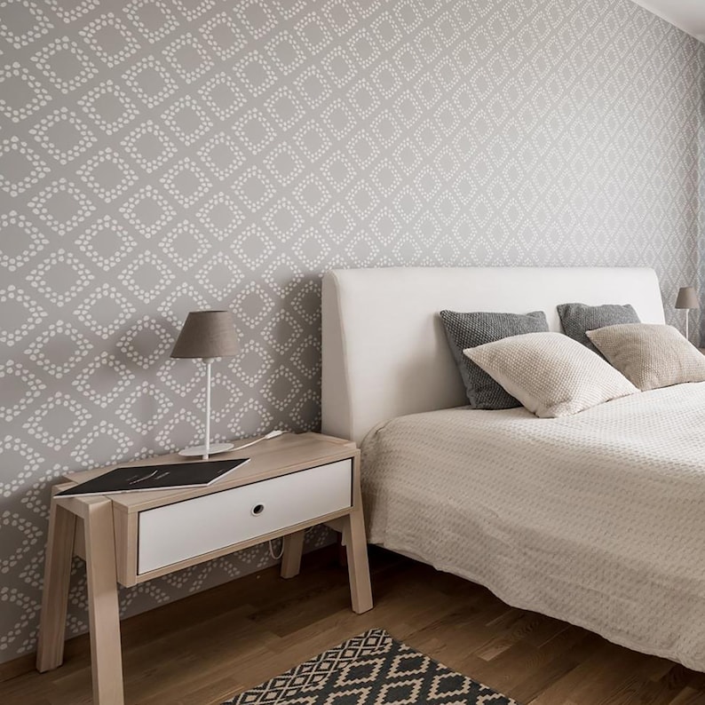 Diamond Wall Stencil Pattern Large Wall Stencil Etsy