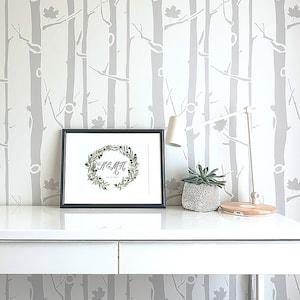 Maple Tree Large wall stencil -Tree stencil and Woodland stencil, Wall stencils, Scandinavian stencil and Stencils for walls, Tree decal