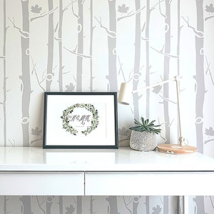 Maple wall stencil XL 21.5" x 31" tree stencil, Woodland stencil, Wall stencils, Scandinavian stencil and Stencils for walls, Stencilit