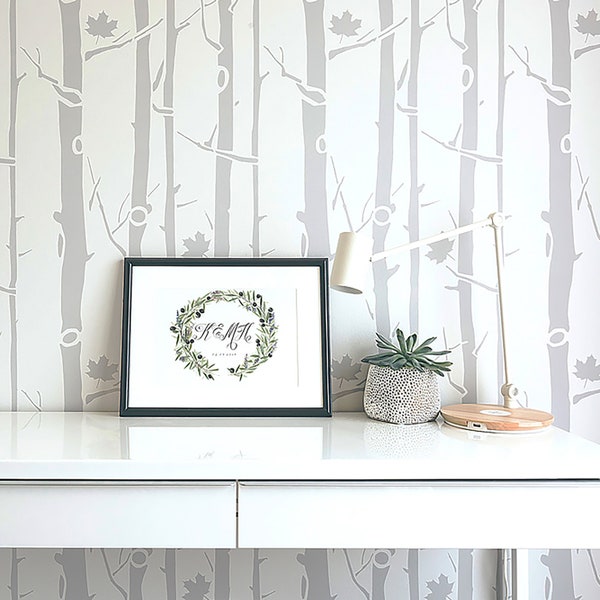 Tree Stencils for Walls Etsy