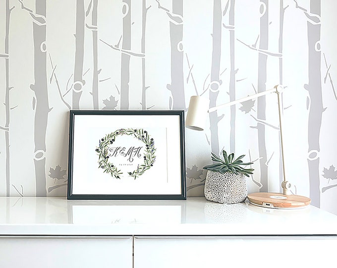 Maple Tree Large Wall Stencil tree Stencil and Woodland Etsy