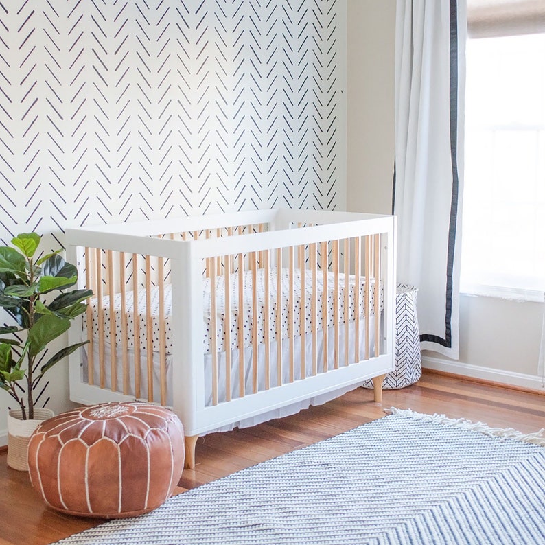 Herringbone Simple Large Wall Stencil & Wall Decal Etsy Canada