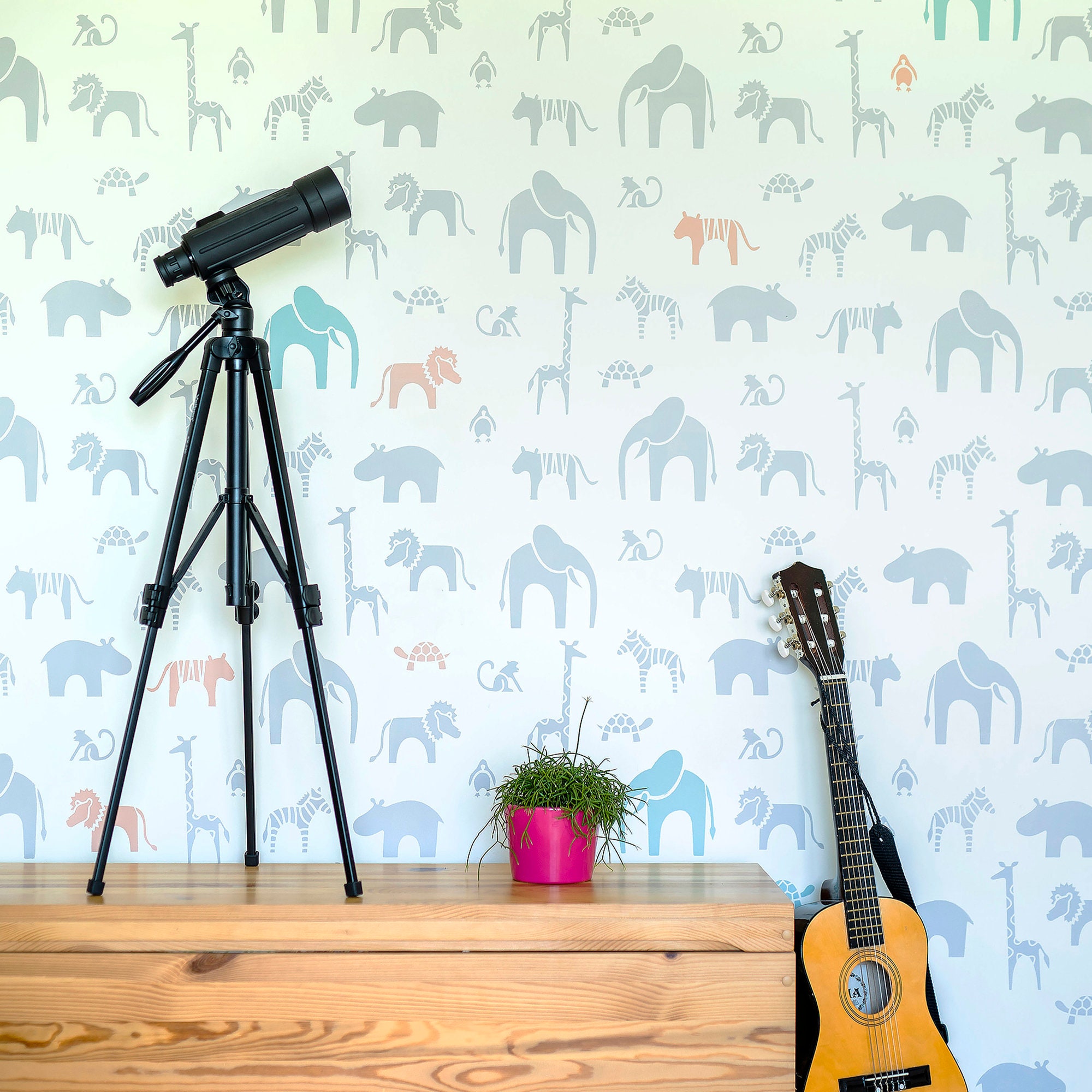 Zoo Stencil for Wall Nursery Wall Stencil Scandinavian Etsy UK