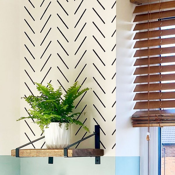 Herringbone Stencil Etsy