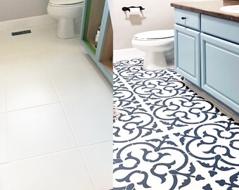 Penelope Patio Stencil - Large Concrete Stencils For - View #2