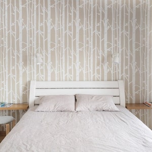 Birch Forest wall stencil for painting - XL 24" x 37" tree stencil, Stencils for walls, Large wall stencil, Scandinavian stencil, Stencilit