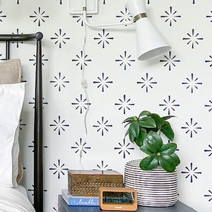 Starburst Large Wall stencil & Wall decal -  Scandinavian stencil, geometric stencil, Wall stencils, Stencilit